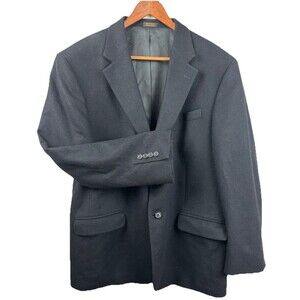 Stafford Wool & Camel Classic Fit Blazer Men 42R Black Business Wedding Event